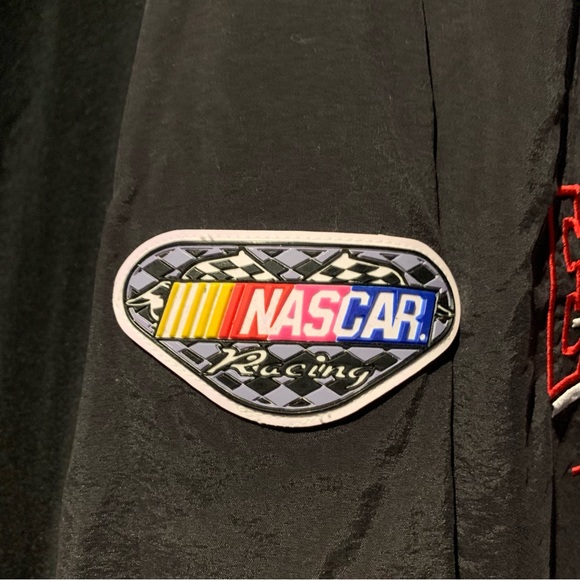 Vtg 90s Chase Authentics Dale Earnhardt Black Red Nascar Jacket Sz L 30 1/2 x 24 - Picture 3 of 9